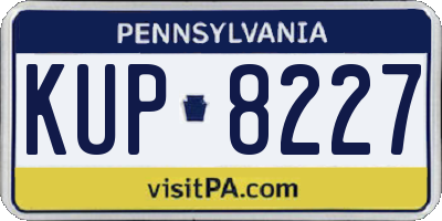 PA license plate KUP8227