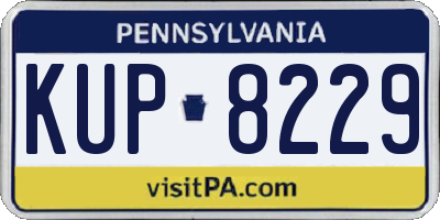 PA license plate KUP8229