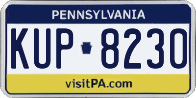 PA license plate KUP8230