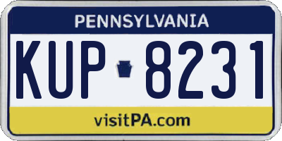 PA license plate KUP8231