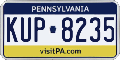 PA license plate KUP8235