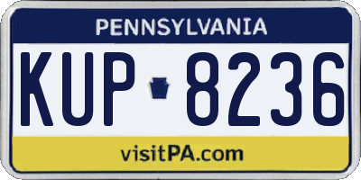 PA license plate KUP8236