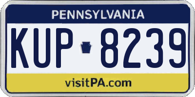 PA license plate KUP8239