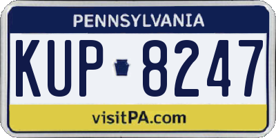 PA license plate KUP8247