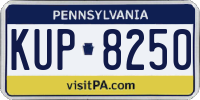 PA license plate KUP8250