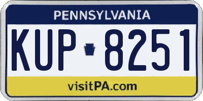 PA license plate KUP8251