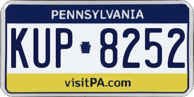 PA license plate KUP8252