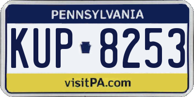 PA license plate KUP8253