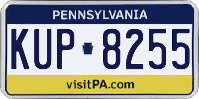 PA license plate KUP8255