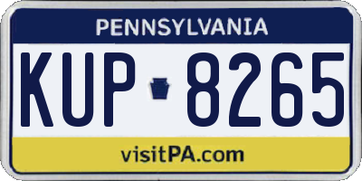 PA license plate KUP8265