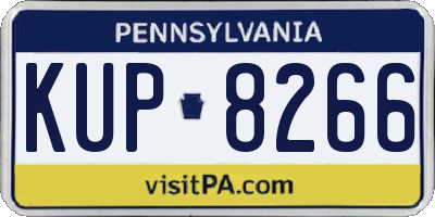 PA license plate KUP8266