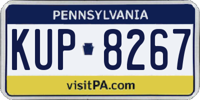 PA license plate KUP8267