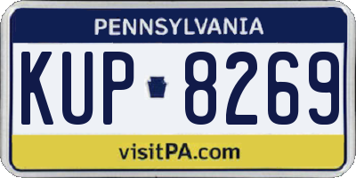 PA license plate KUP8269