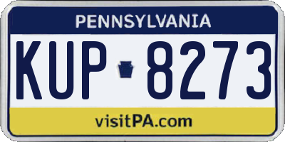 PA license plate KUP8273