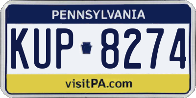 PA license plate KUP8274