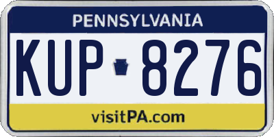 PA license plate KUP8276