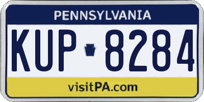 PA license plate KUP8284