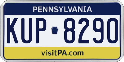 PA license plate KUP8290