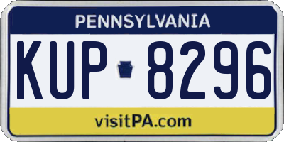 PA license plate KUP8296
