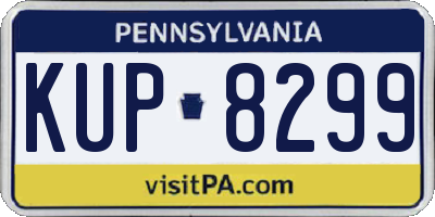 PA license plate KUP8299