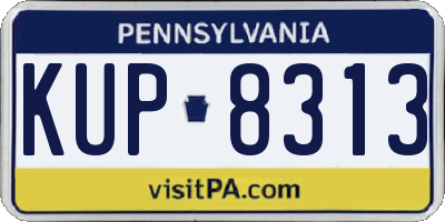 PA license plate KUP8313