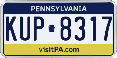 PA license plate KUP8317