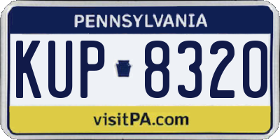 PA license plate KUP8320