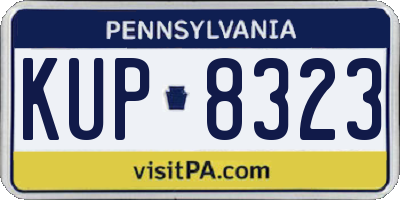 PA license plate KUP8323
