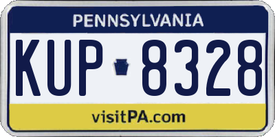 PA license plate KUP8328