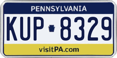 PA license plate KUP8329