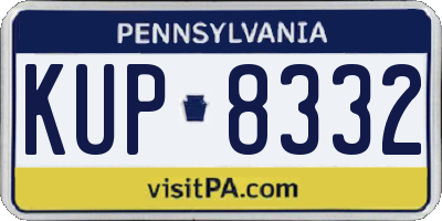 PA license plate KUP8332
