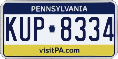 PA license plate KUP8334