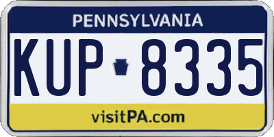 PA license plate KUP8335