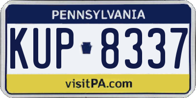 PA license plate KUP8337