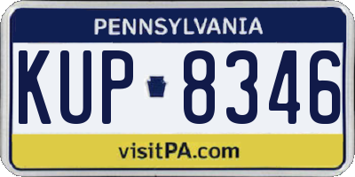 PA license plate KUP8346
