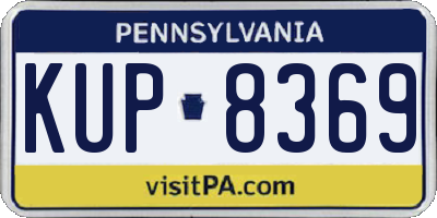PA license plate KUP8369