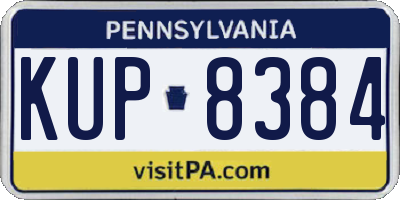 PA license plate KUP8384