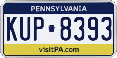 PA license plate KUP8393