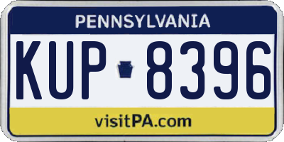 PA license plate KUP8396