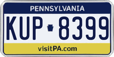 PA license plate KUP8399