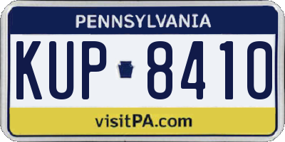 PA license plate KUP8410