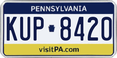 PA license plate KUP8420