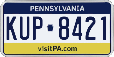 PA license plate KUP8421