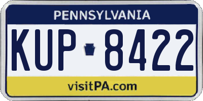 PA license plate KUP8422