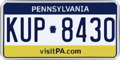 PA license plate KUP8430