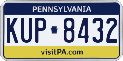 PA license plate KUP8432