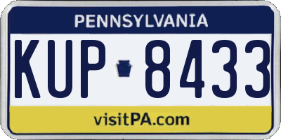 PA license plate KUP8433
