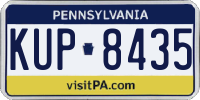 PA license plate KUP8435