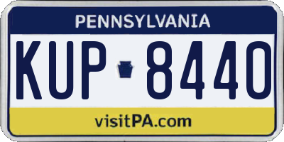 PA license plate KUP8440
