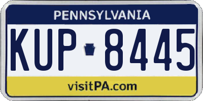 PA license plate KUP8445